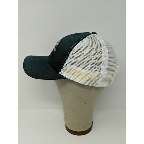 Mens KTA Kansas Trapshooters Association Hat Meshback Snapback Green & White - Picture 7 of 11
